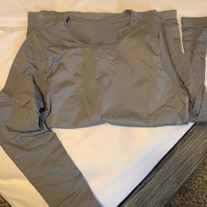 Fabletics grey workout shirt